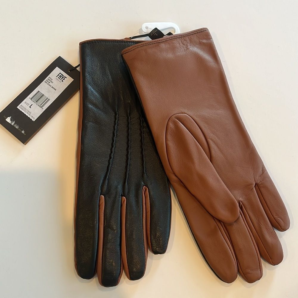 FRYE two tone leather golves